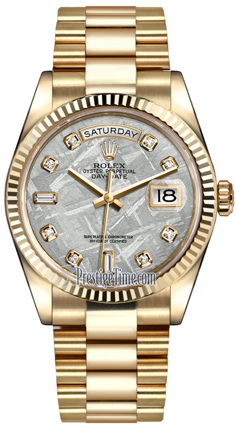 rolex day date yellow gold domed bezel